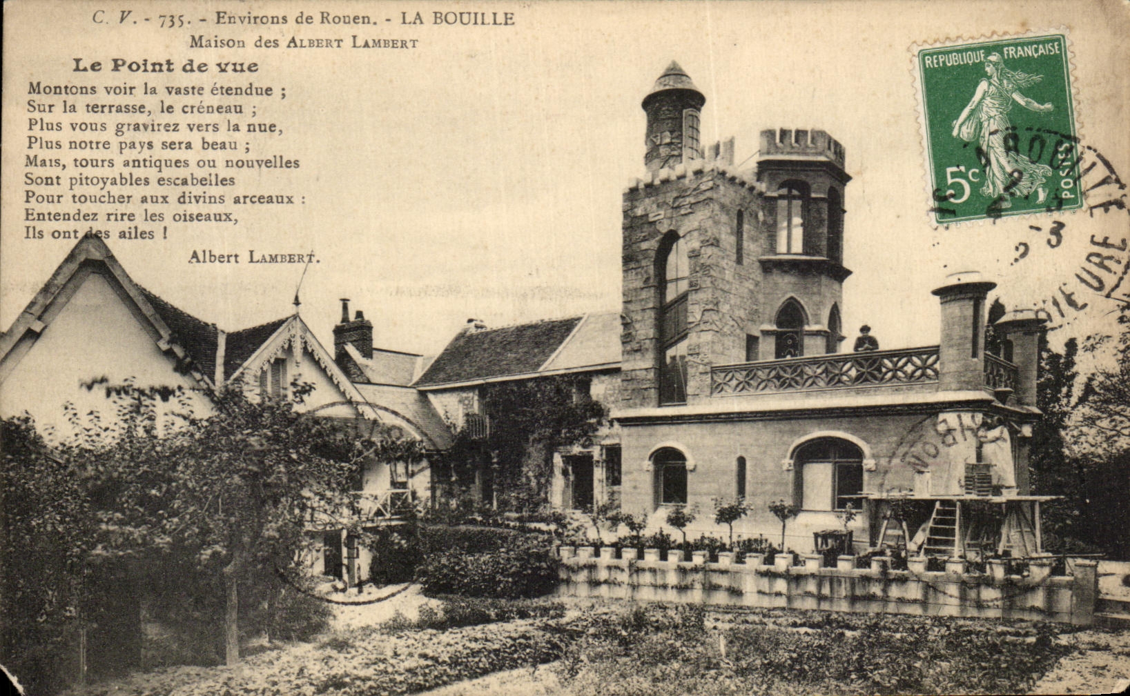 CPA Surroundings of Rouen the Face House of the brothers Lambert