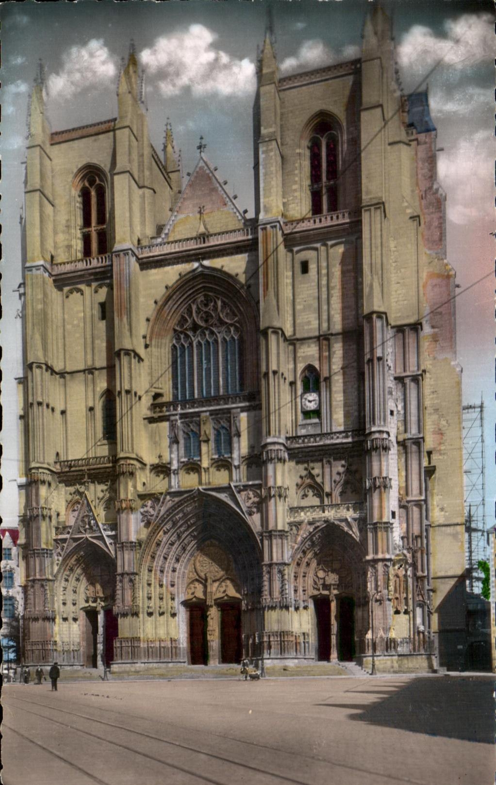 CPA Nantes the Cathedral Gothic Sculptures of the Five gates