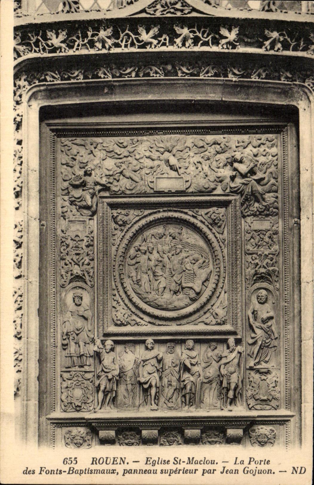CPA Rouen Church St Maclou the Gate of the Baptismal font