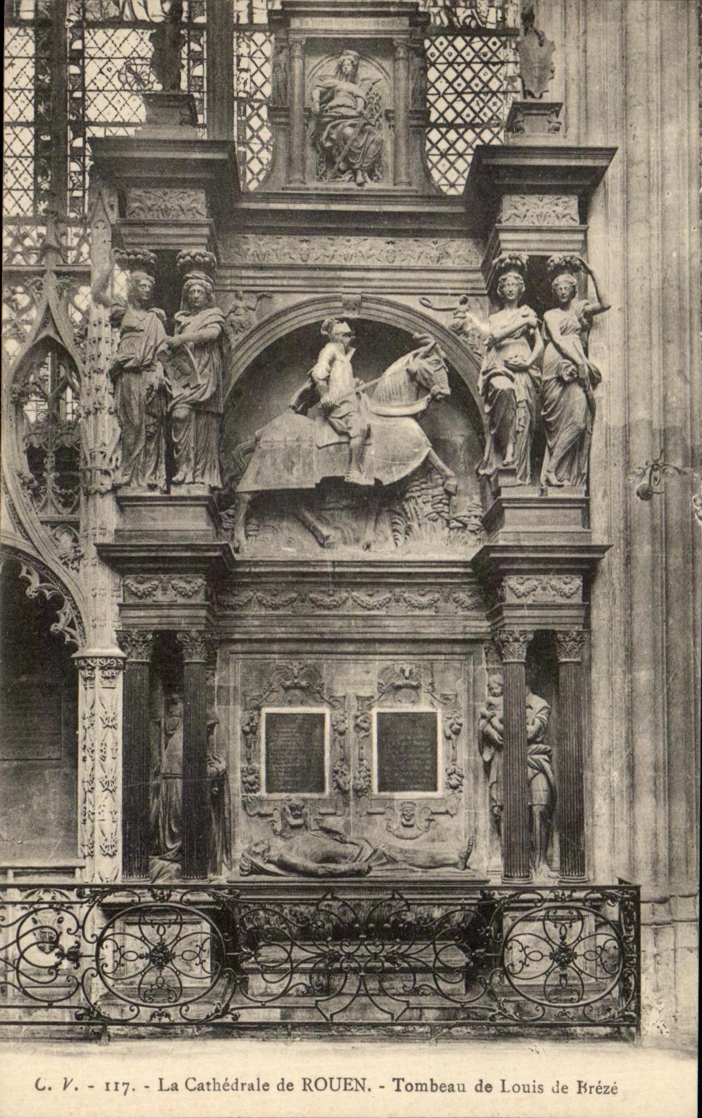 CPA the Cathedral of Rouen Tomb of Louis de Breze