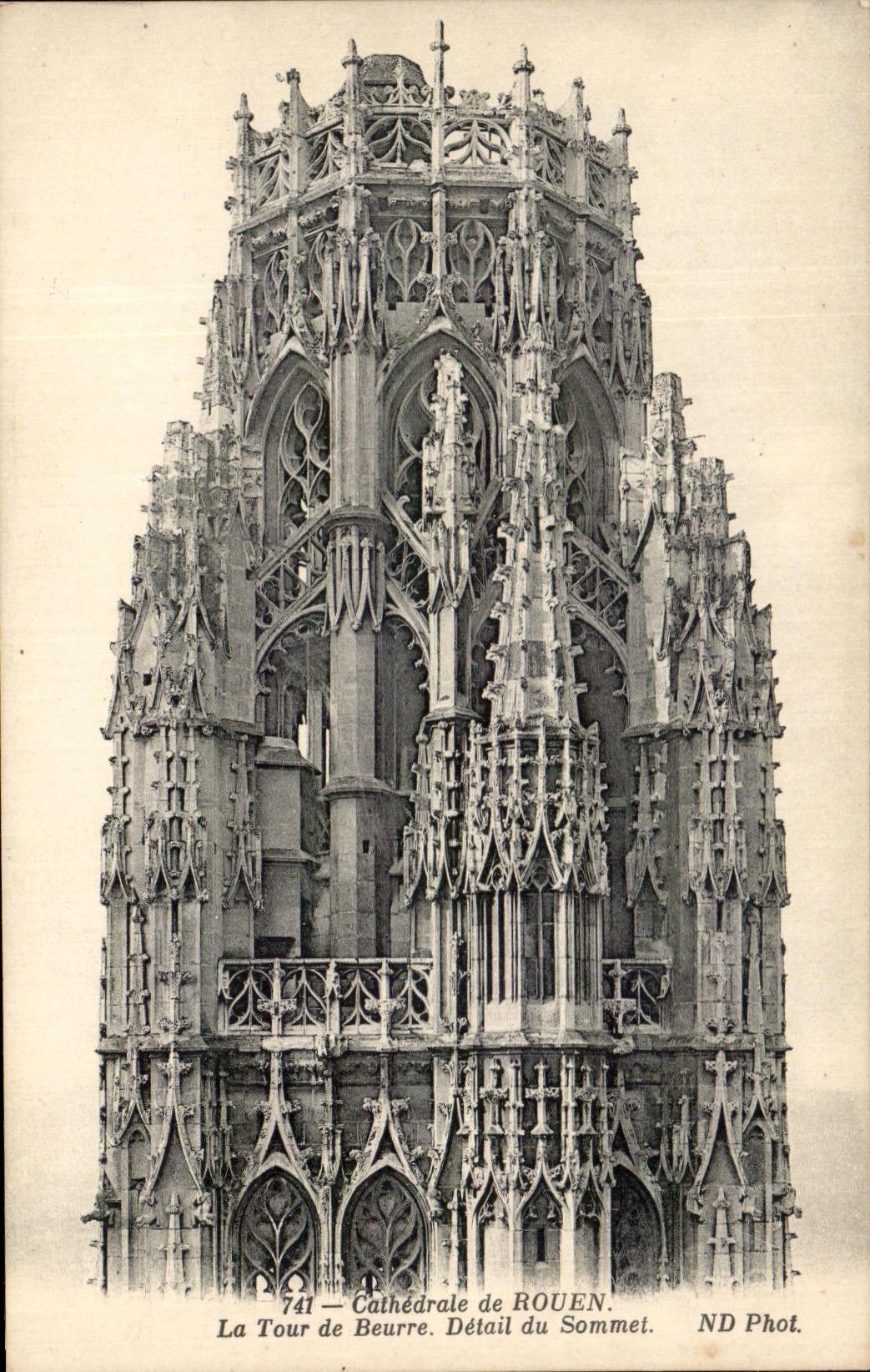 CPA Cathedral of Rouen the Butter Detail Tower of the Summit