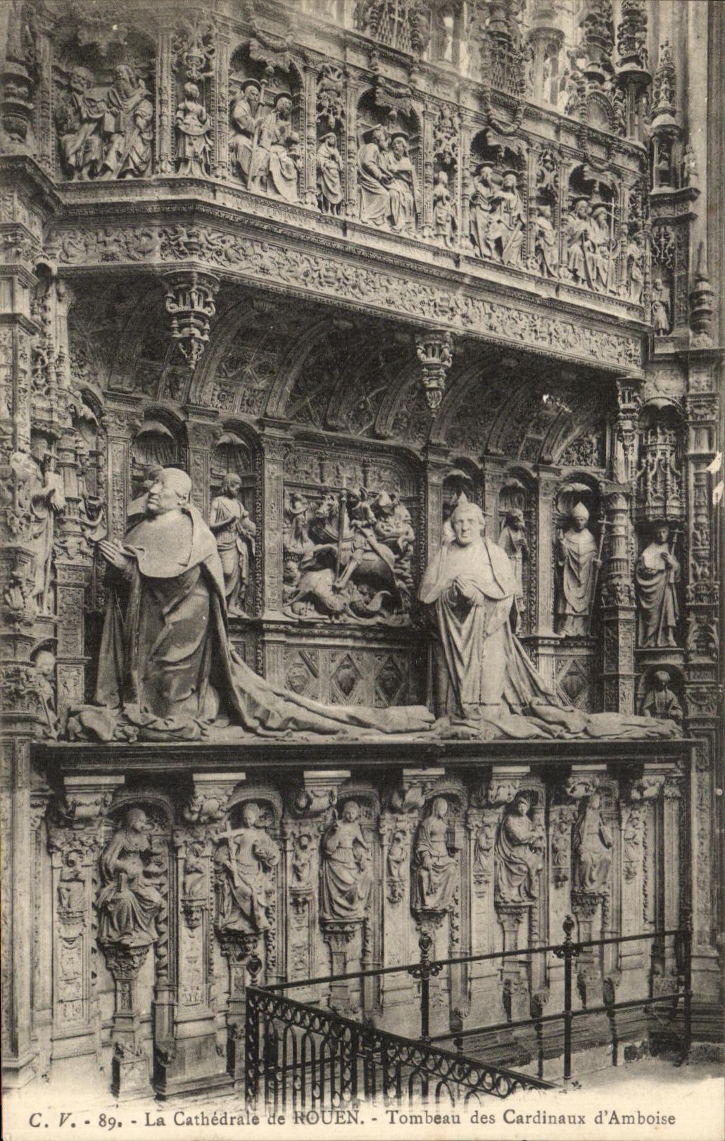 CPA Catherale De Rouen Tomb Of the Cardinals D' Amboise