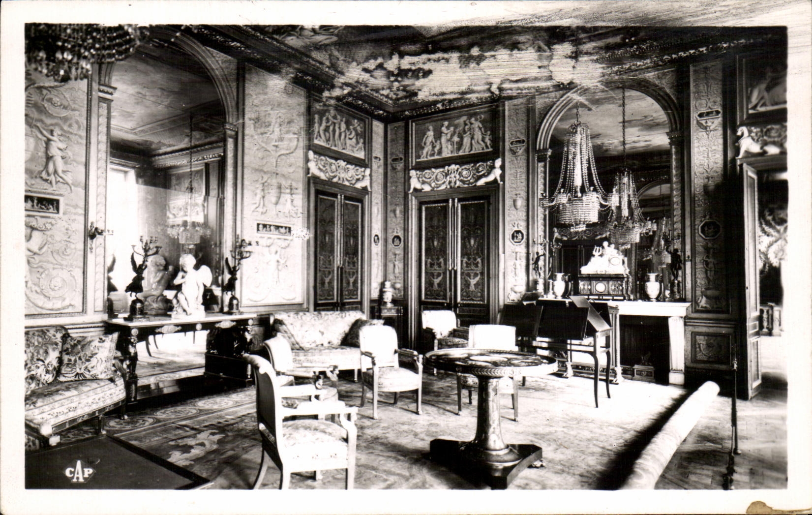 CPA Fontainebleau Le Chateau Salon De Muslque De Marie Antoinette