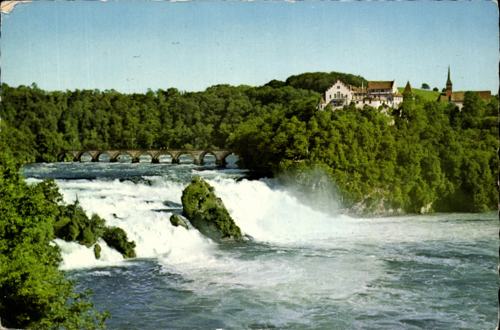 CPA Rheinfall Mit Schoss Laufen