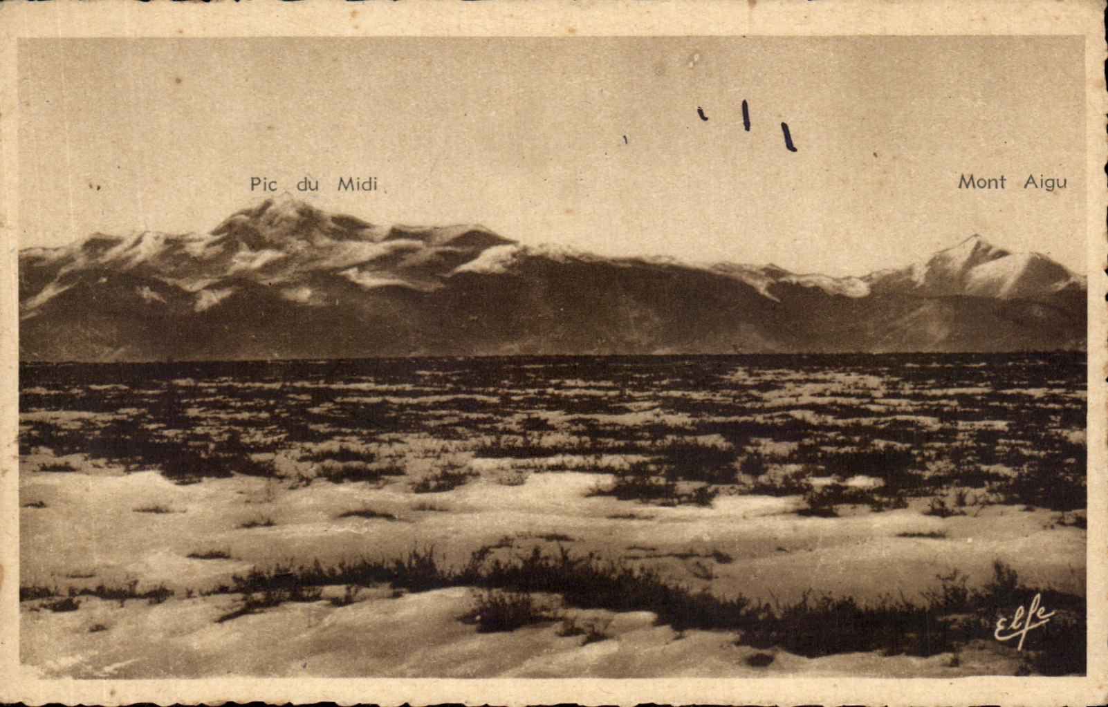 CPA Lannemezan the Peak Of the South And Montaigu seen of the plate