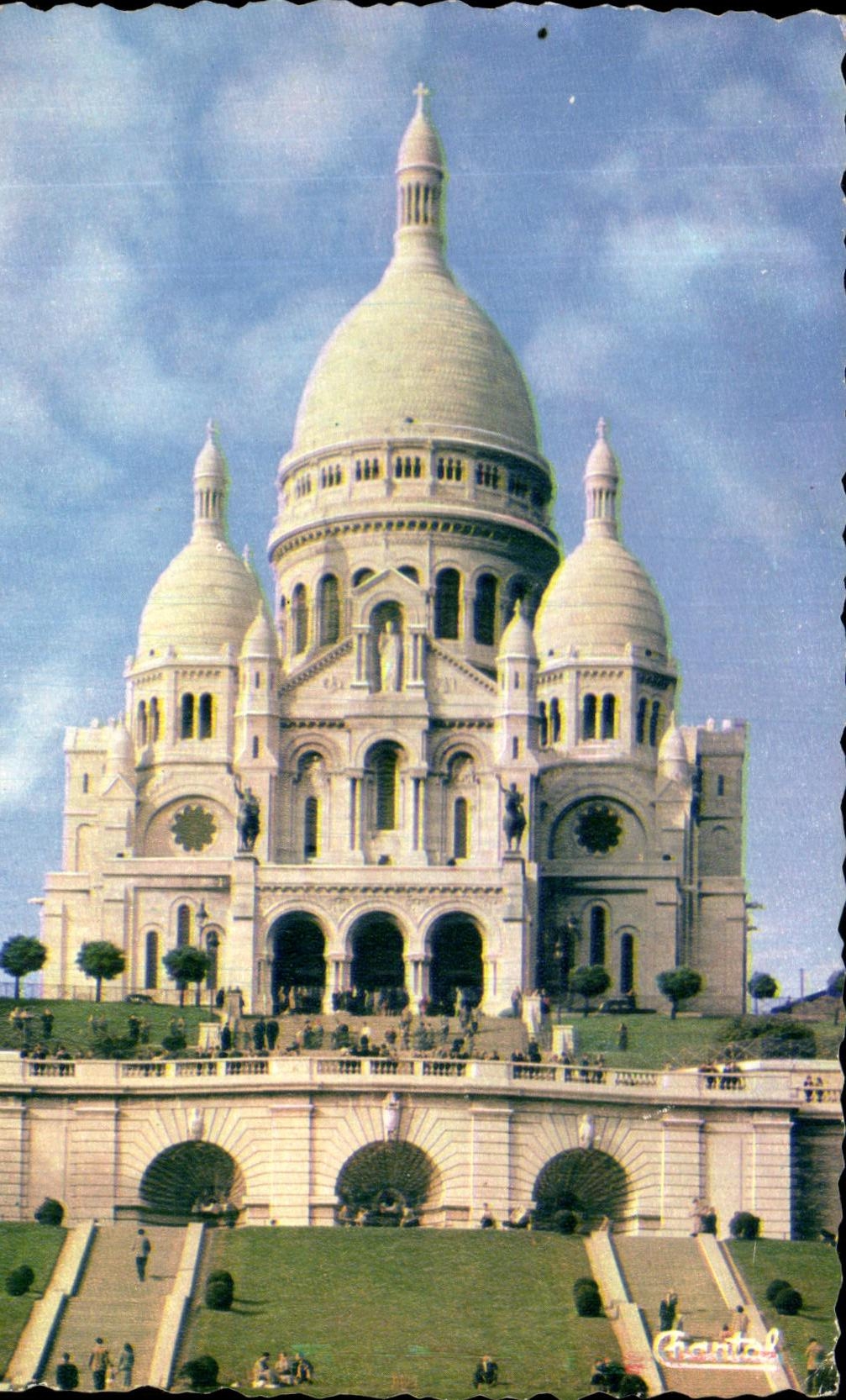 CPSM Paris Basilica Of the Sacring Montmartre Heart