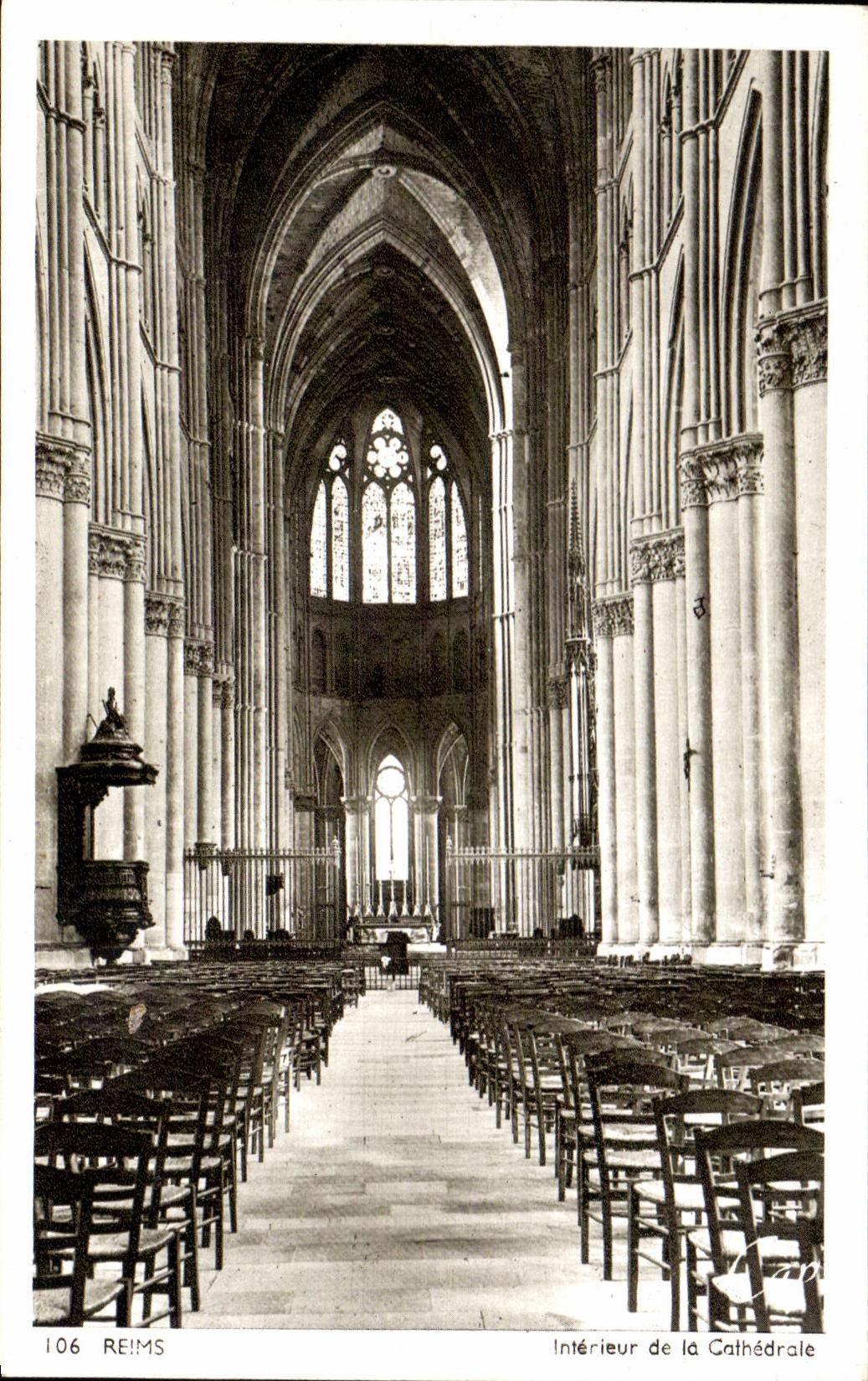 Interior CPA Of the Rheims Cathedral