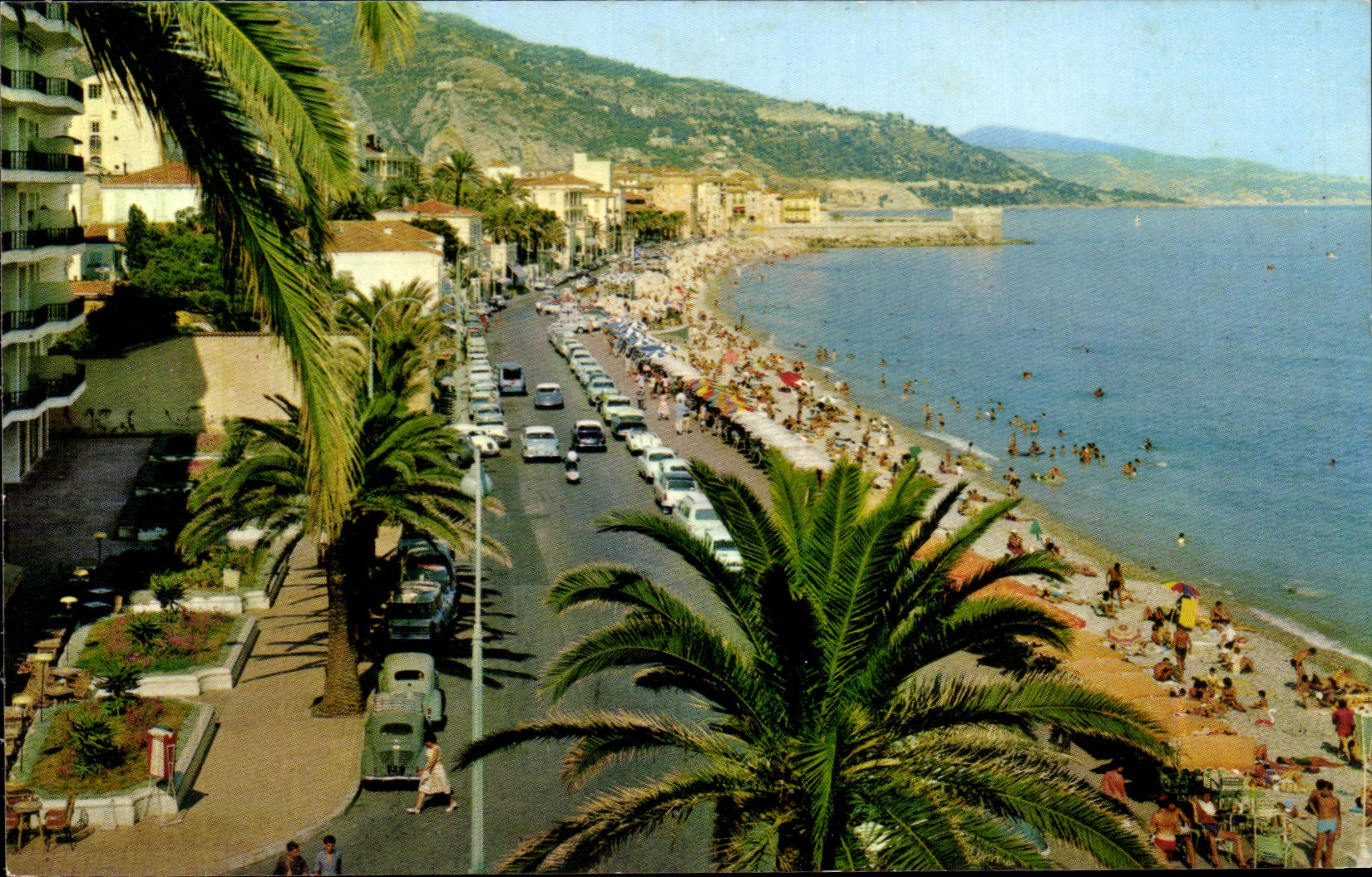 CPSM Menton La Promenade Et La Plage