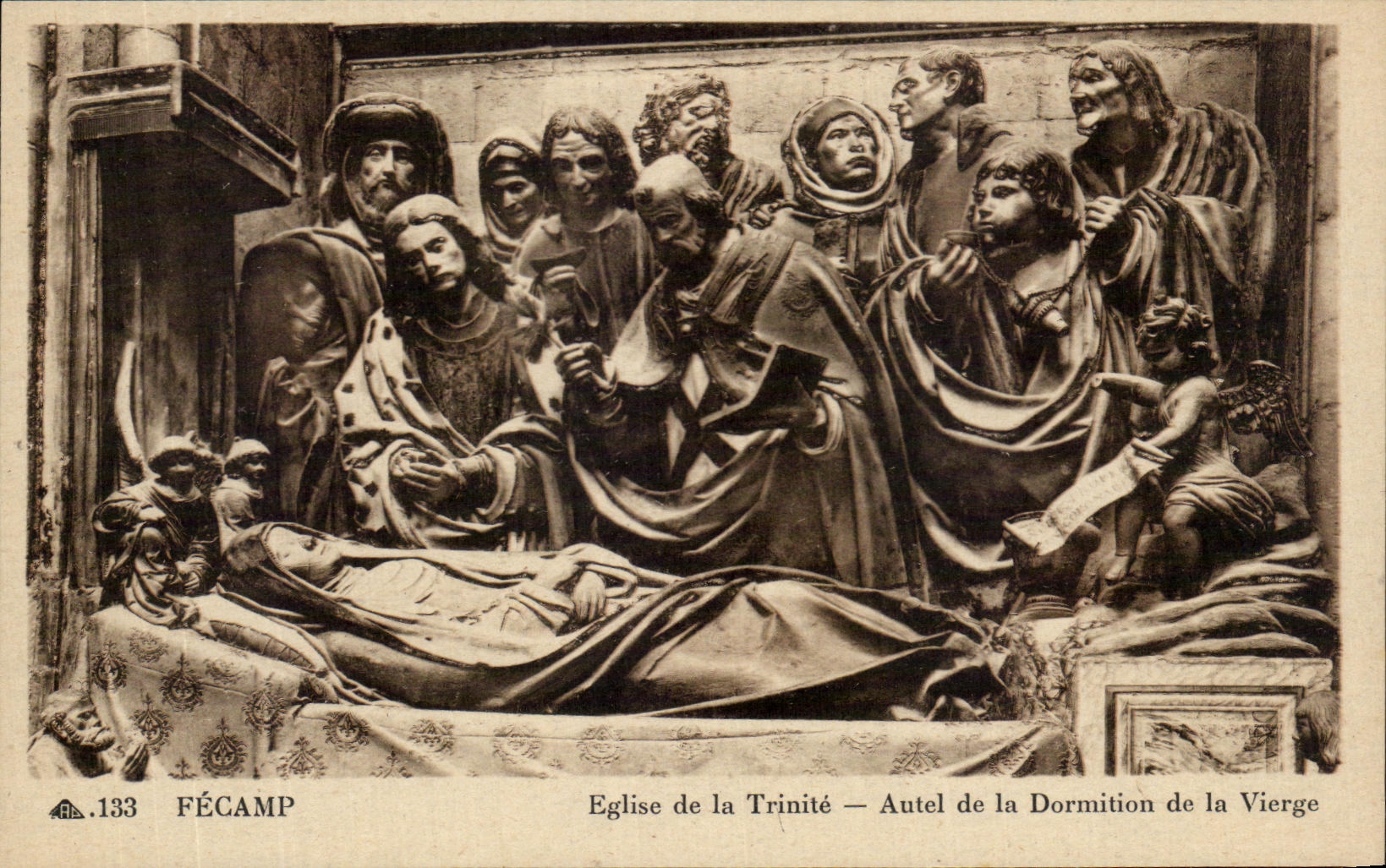 CPA Fecamp Eglise De La Trinite Autel de la Dormition de la Vierge