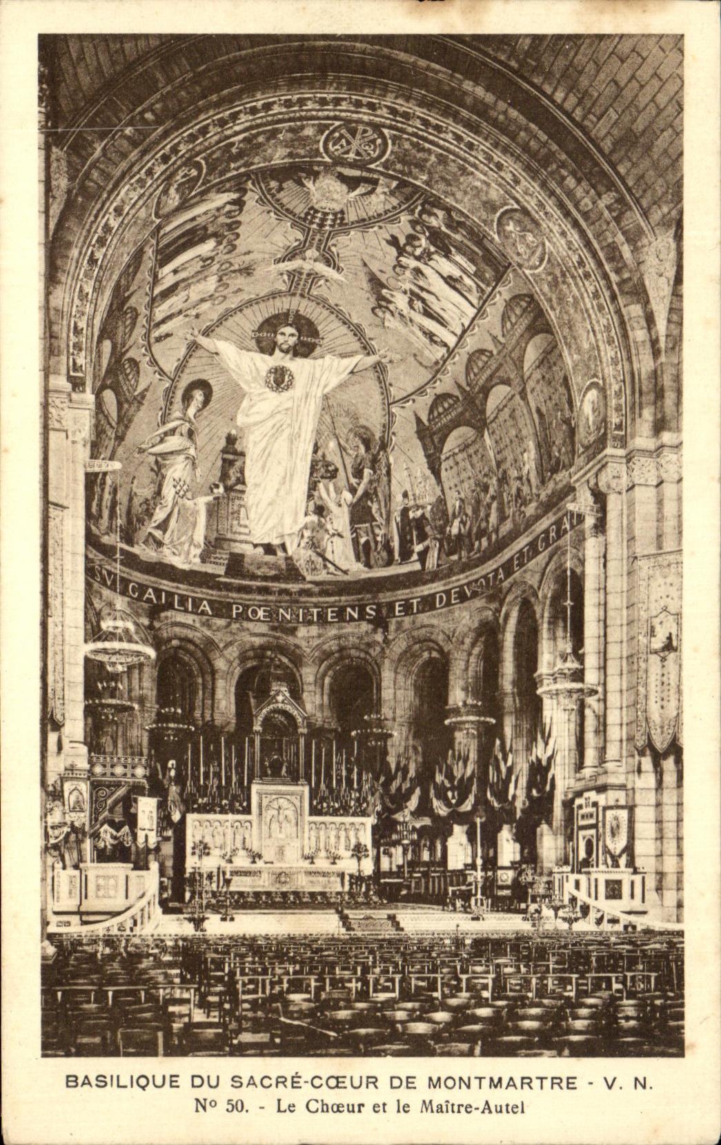 CPA Basilica Of the Sacring Coeur De Montmartre Chorus and the Master Furnace bridge Montmartre Paris