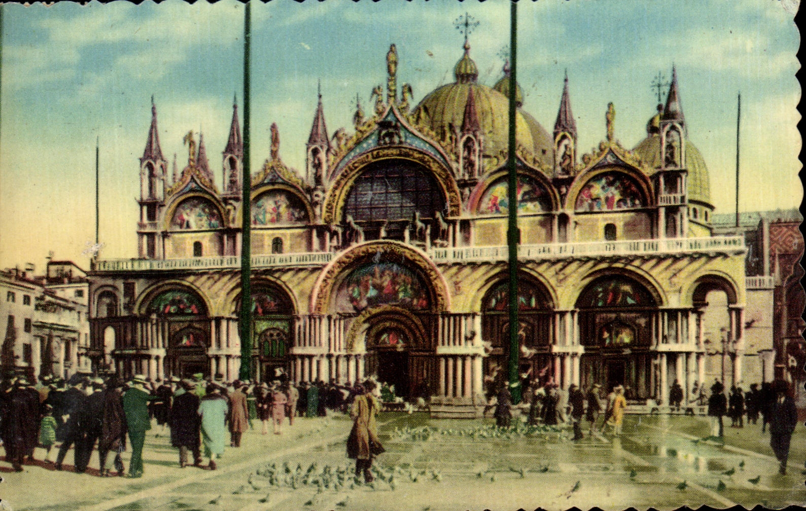 CPA Venezia Piazza E Chiesa di S Marco Places and Church of St Marc The Chruch off The San Marco
