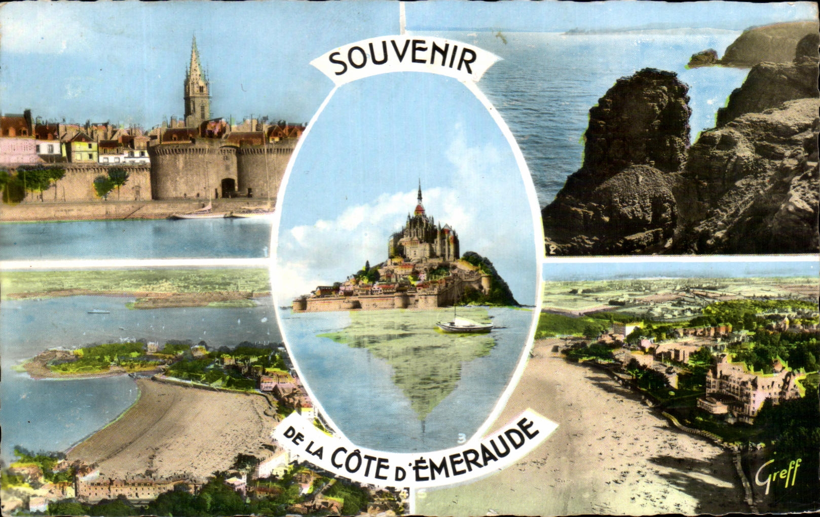 CPSM Souvenir La Cote D'Emeraude Mont Saint Michel