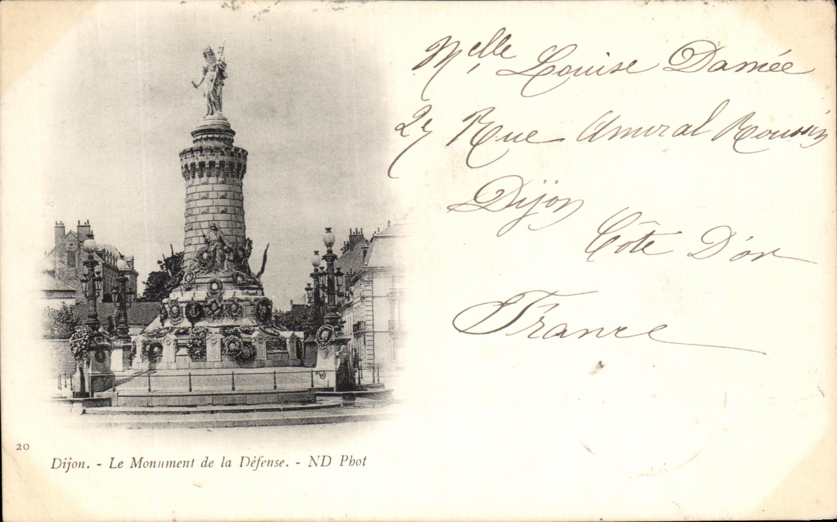 CPA Dijon Le Monument de la Defense