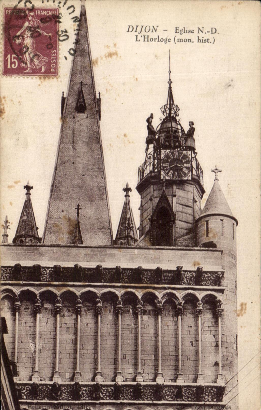 CPA Dijon Eglise L'Horloge