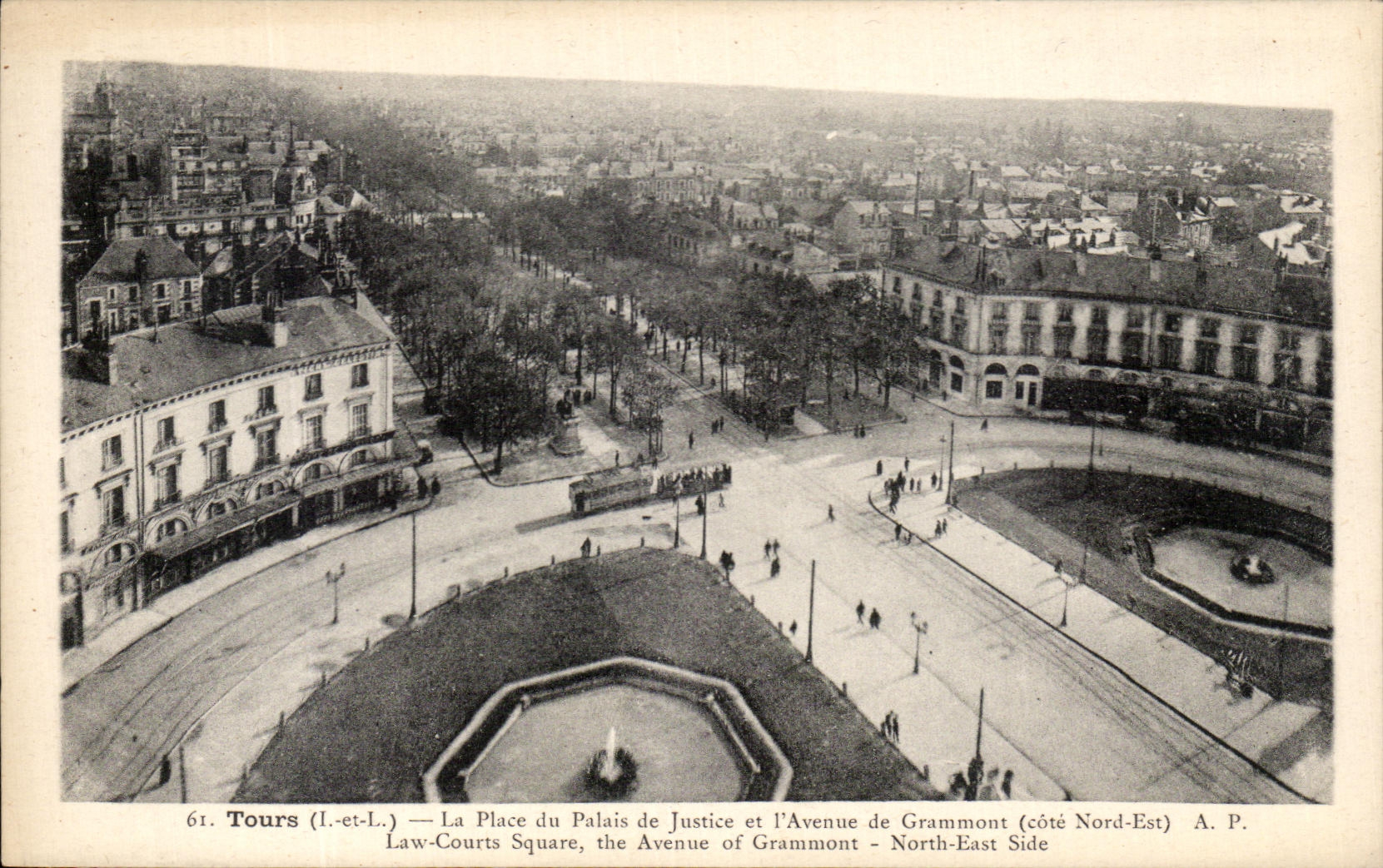 CPA Tours the Place of the Pale of Justice and the Avenue of Grammont