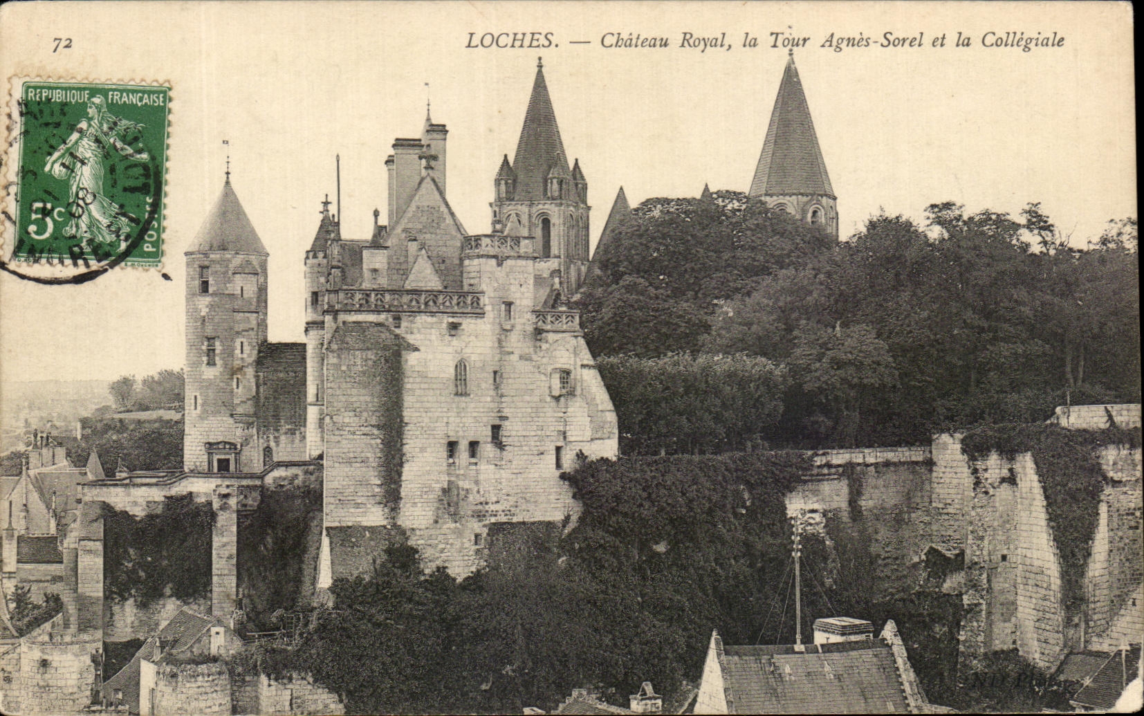 CPA Loches Chateau Royal la Tour Agnes Sorel et La Collegiale