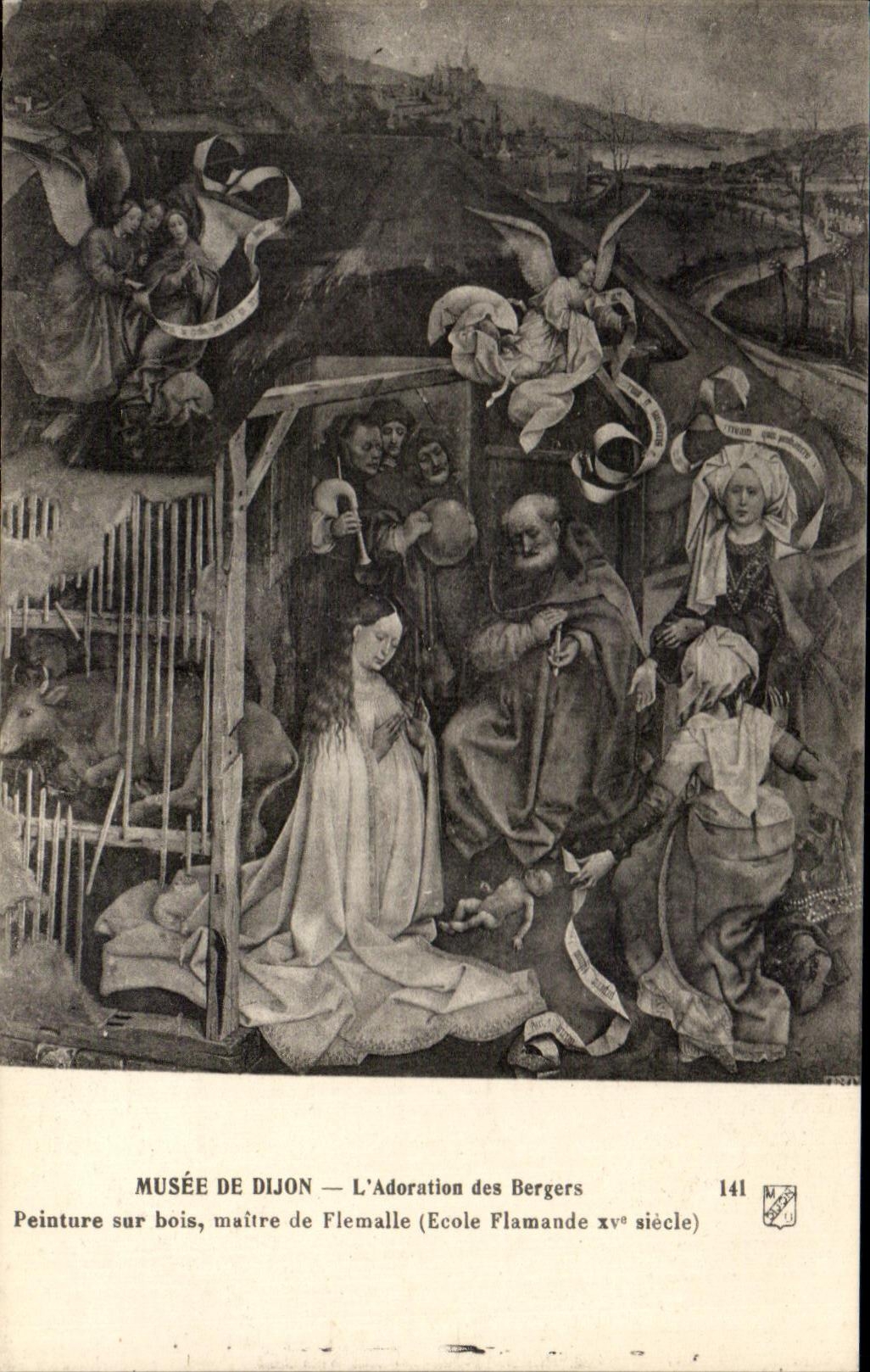CPA Dijon Musee De L'Adoration des Bergers Peinture sur Bois maitre de Flemalle