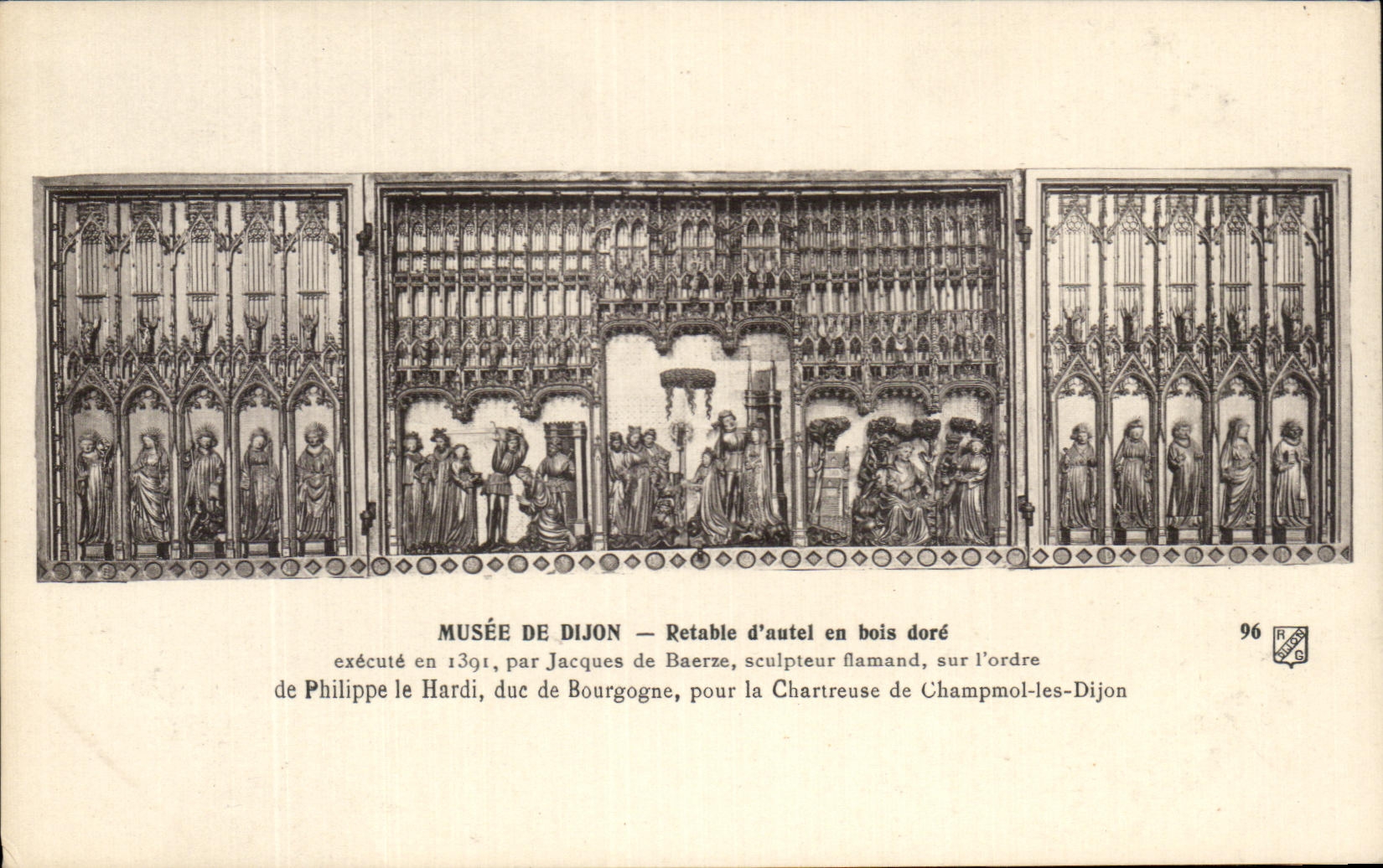 CPA Dijon Musee De Retable d'Autel en Bois Dore Jacques dee Baerze