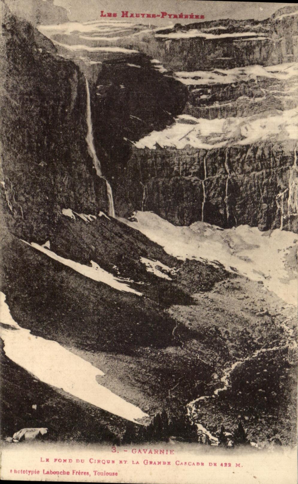 CPA Gavarnie Les Pyrenees Le fond du cirque et la grande cascade