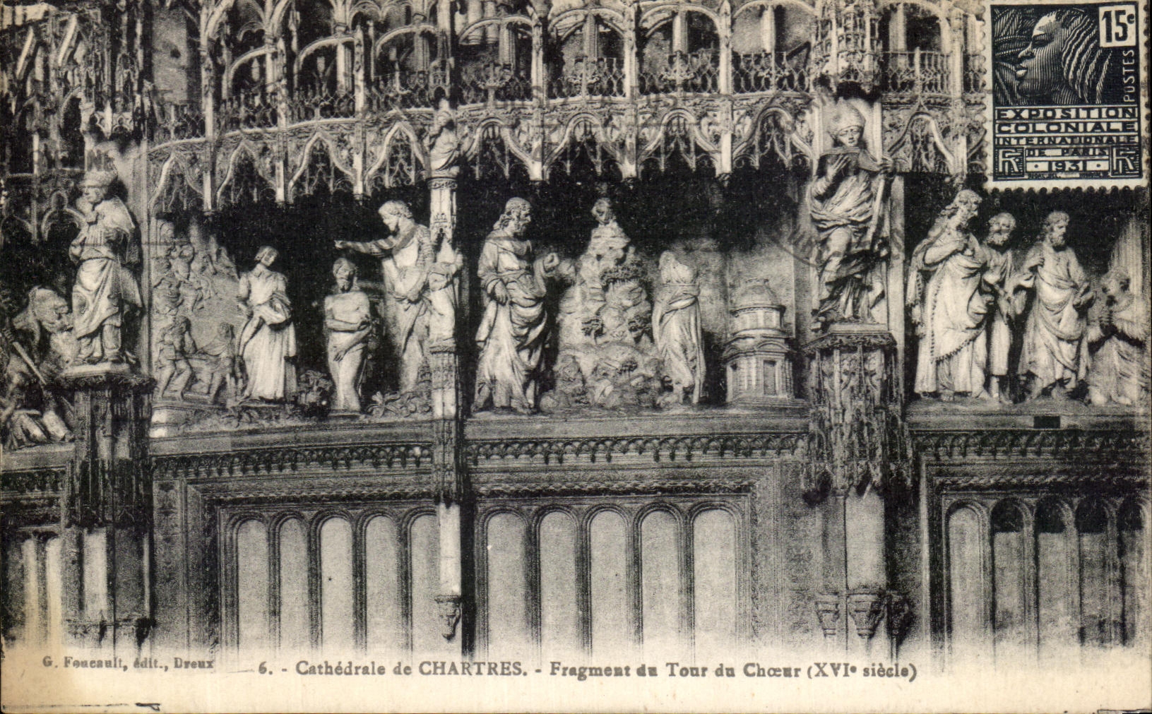 CPA Chartres Fragment du Tour du Choeur Cathedrale