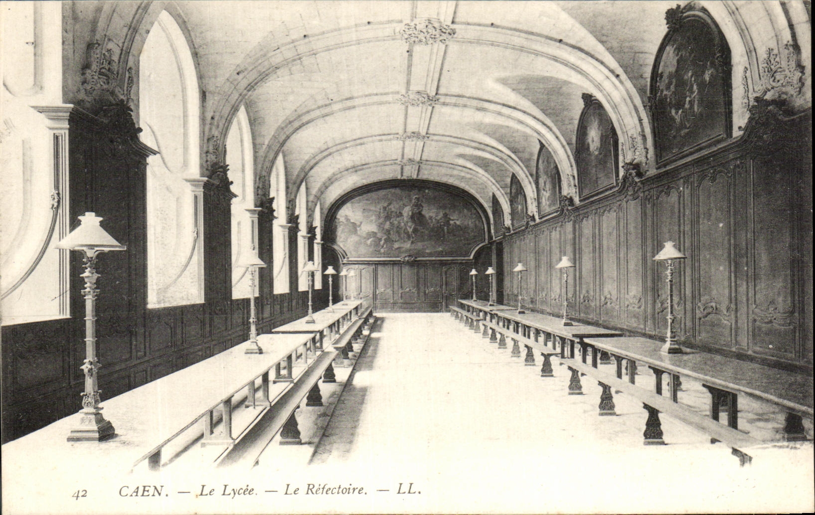 CPA Caen el refectorio de la universidad