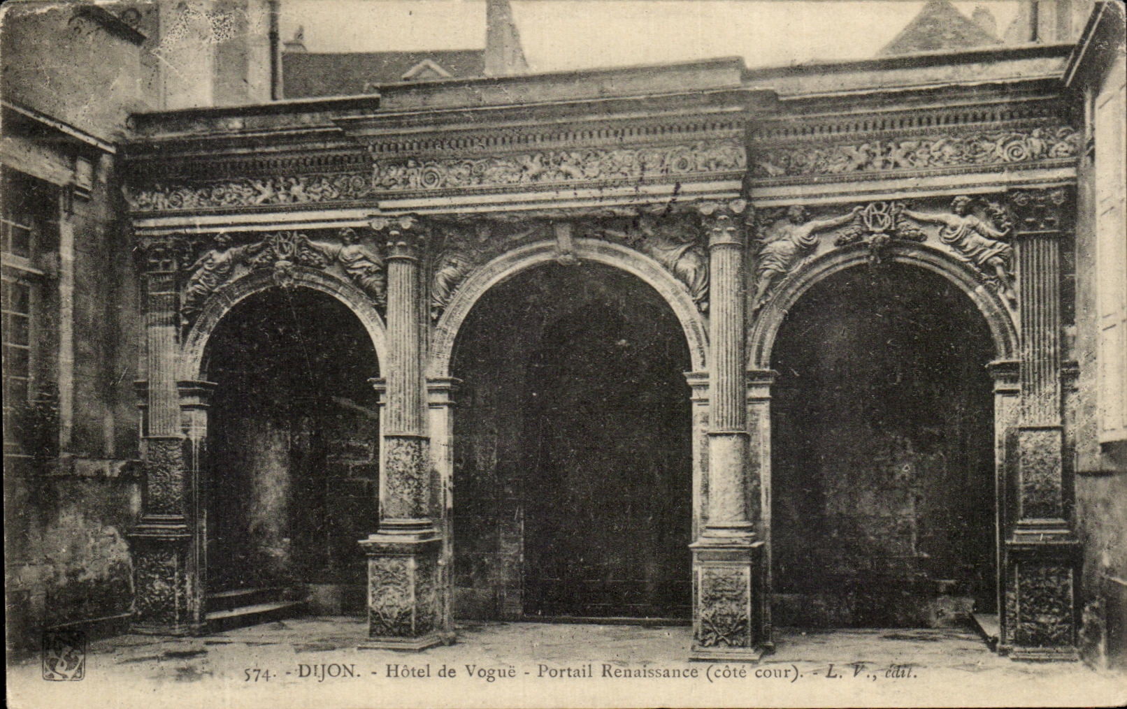 CPA Dijon Hotel De Vogue Portail Renaissance