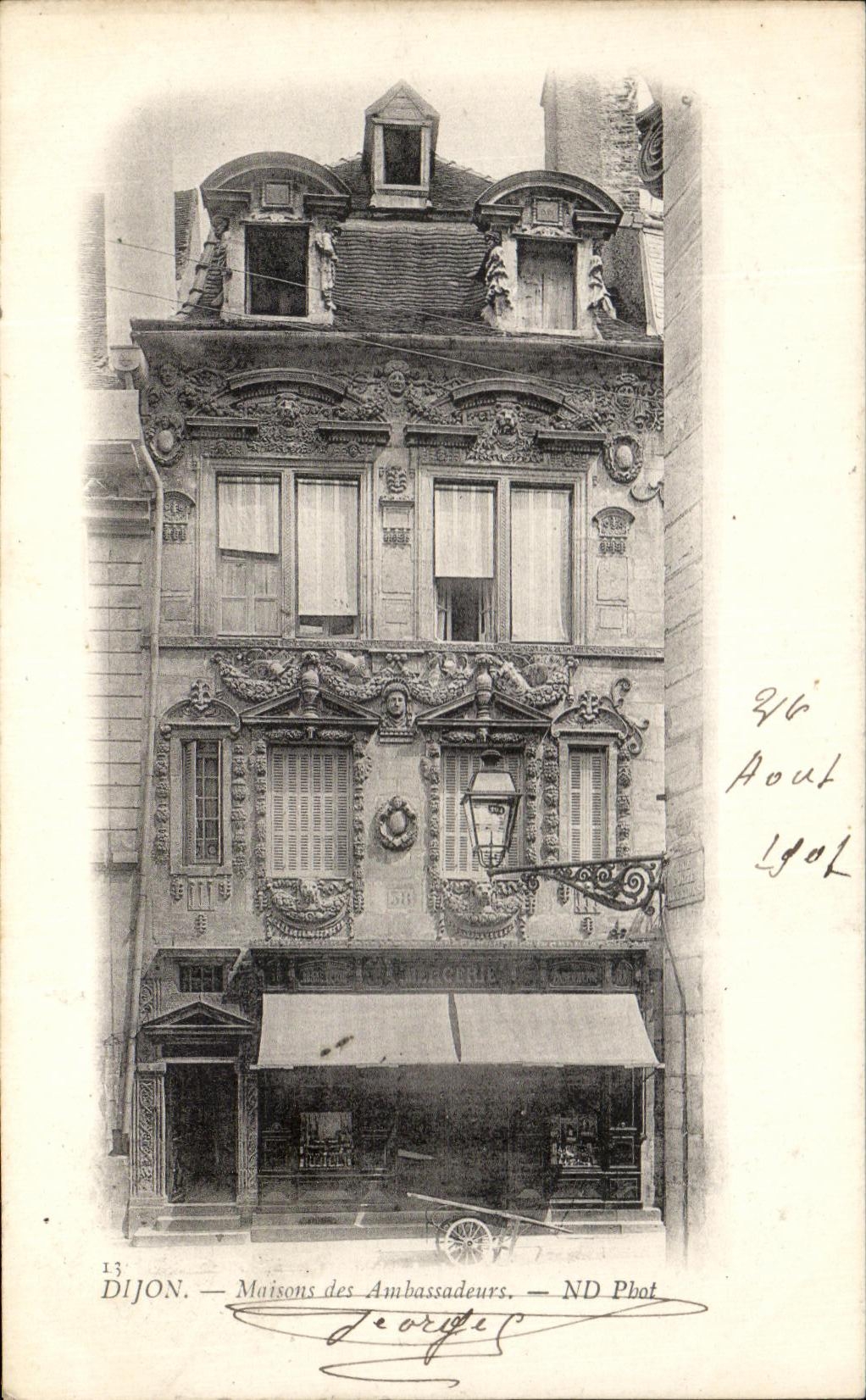 CPA Dijon Maisons Des Ambassadeurs Mercerie