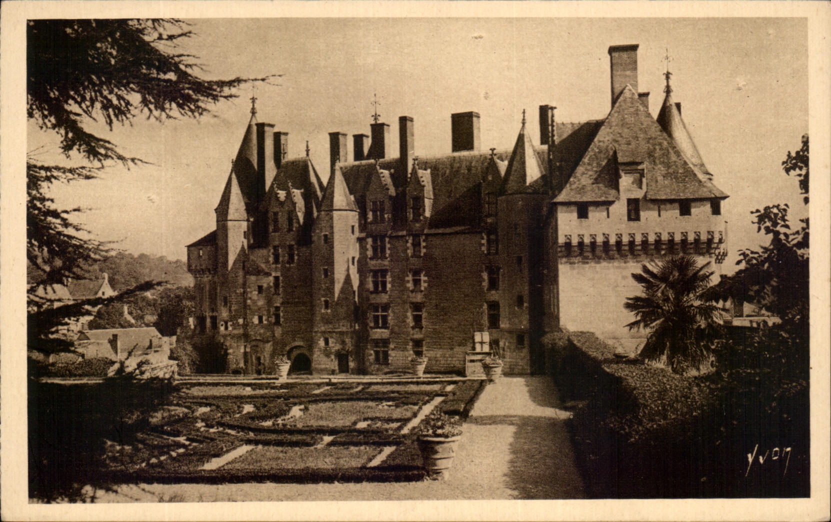 Ataque frontal del interior de CPA Loire ch4ateau Chateau De Langeais