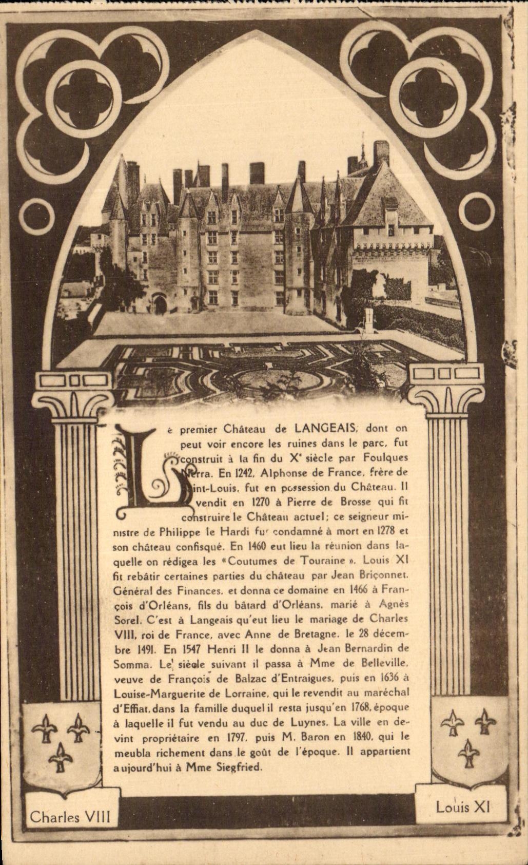 CPA primer Chateau De Langeais