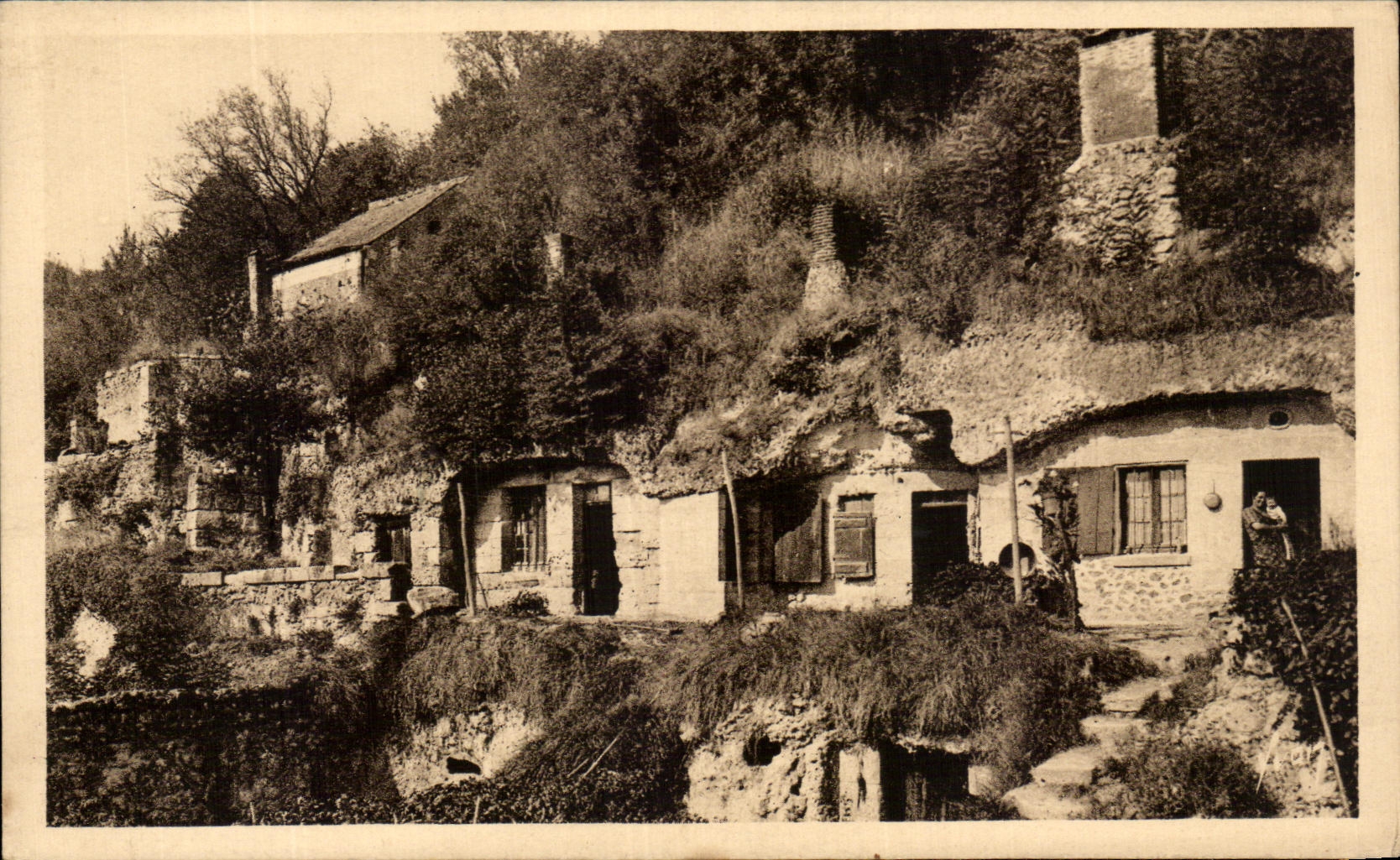 CPA Environs De Langeais Les Trogloytes Modernes