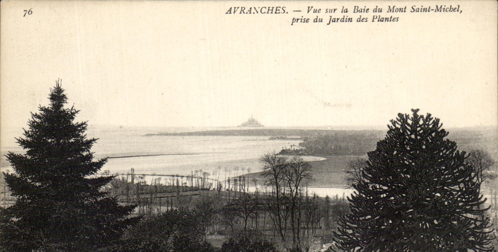 CPA Avranches visto en la bahia del Saint Michel de Mont tomada el jardin botanico