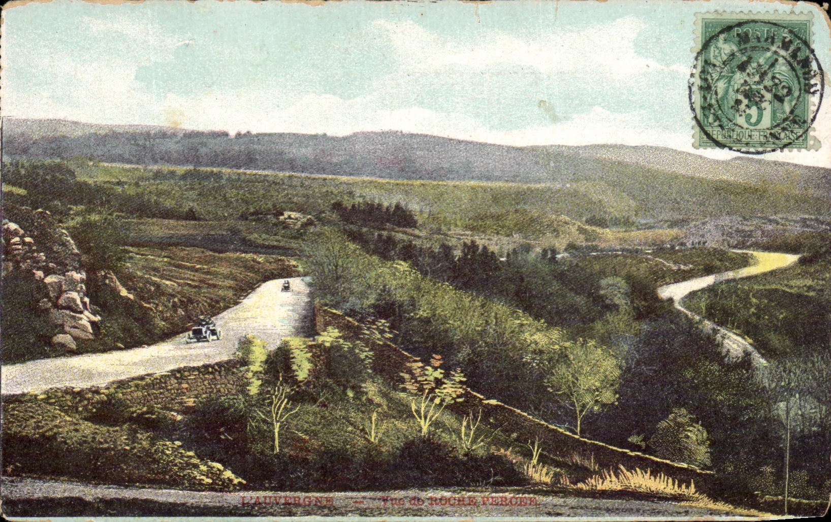 CPA Auvergne Seen of bored Rock