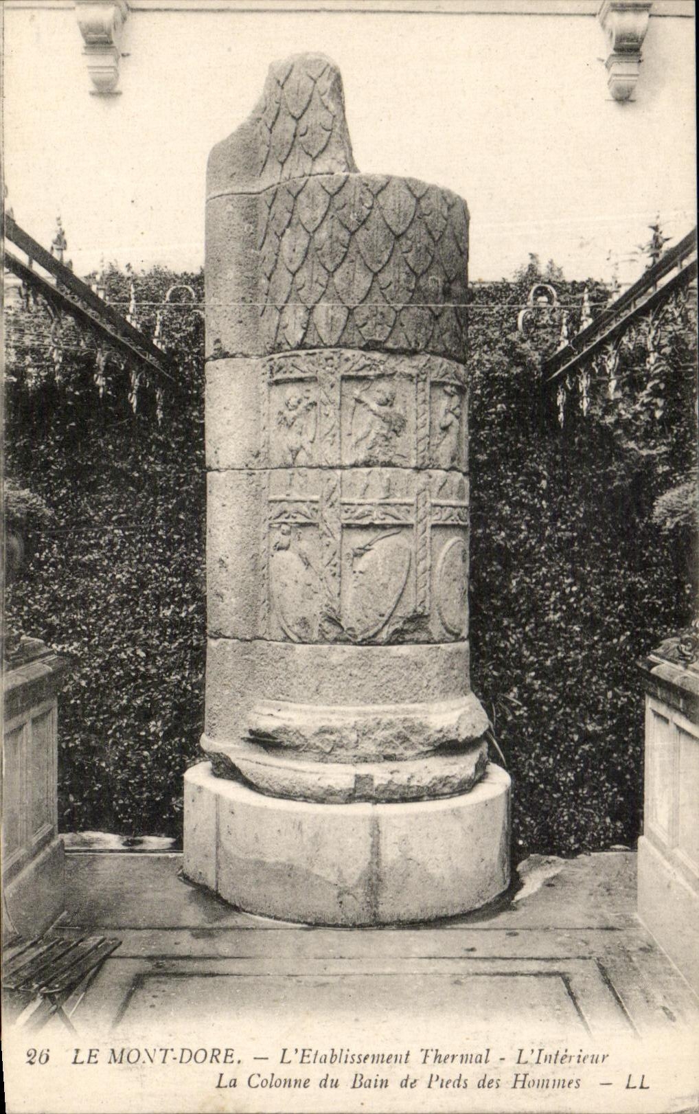 CPA the Mount Gilds the Fhermal Establishment the Interior the Column of the Bath of Feet of the Men