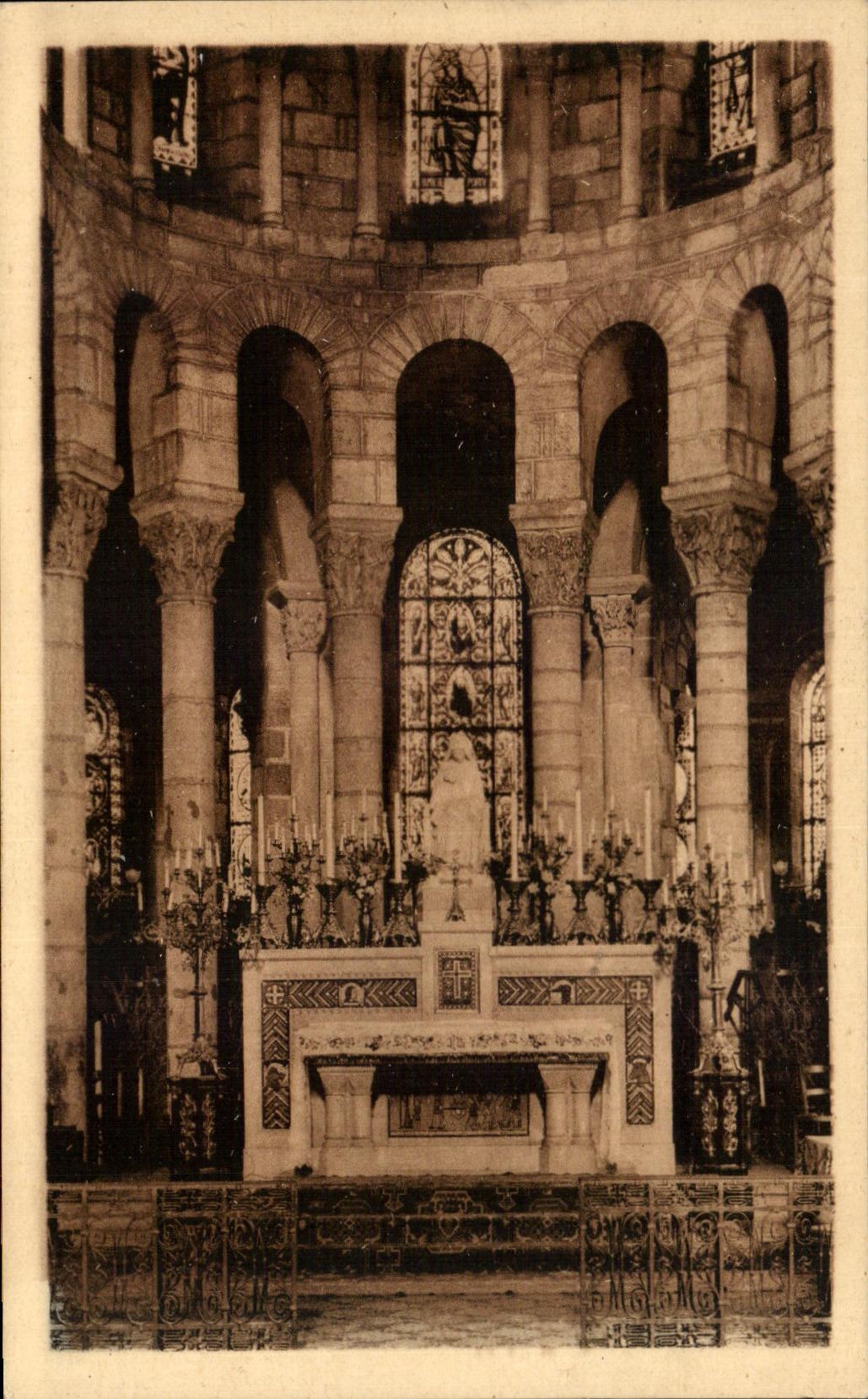 CPA Clermont Ferrand Notre Dame of the Port Chorus and the Master Furnace bridge