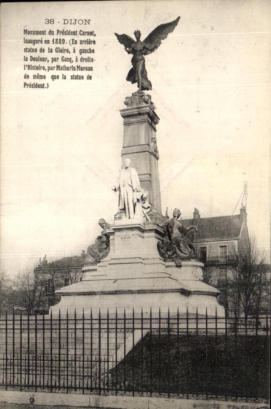 CPA Dijon Monument of President Carnot