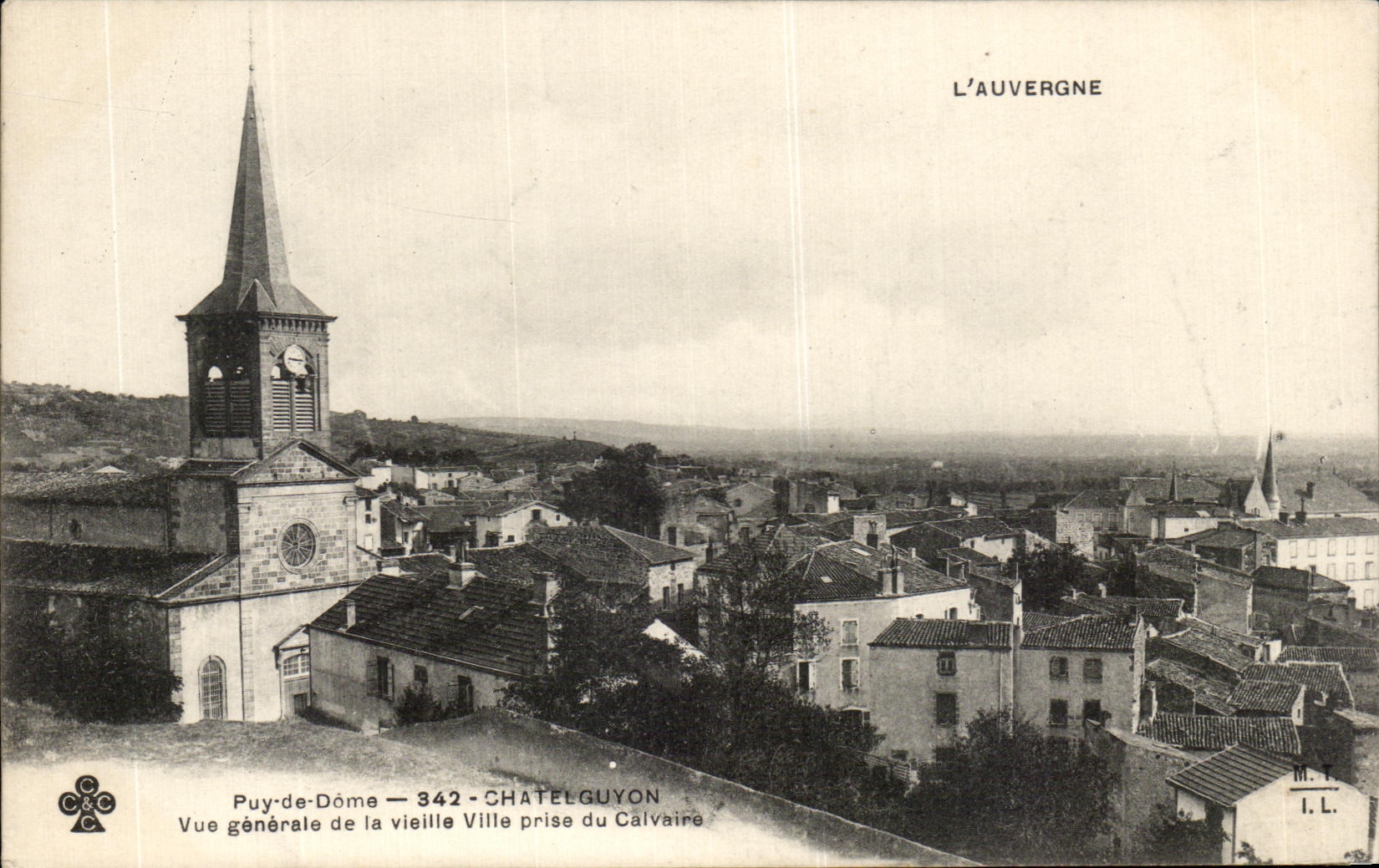 CPA Puy de Dome Chatelguyon View of the City taken of the Martyrdom