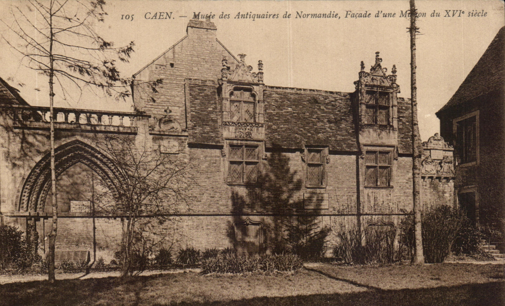 CPA Caen Museum Of Antiquaires De Normandy Frontage Of a house