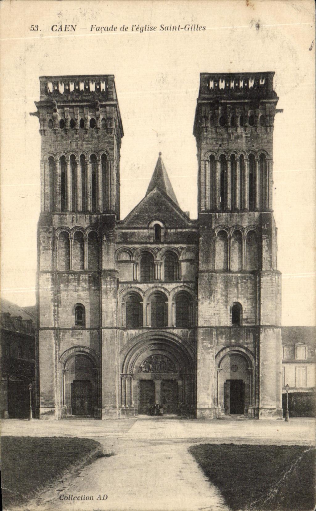 CPA Caen Frontage Of the Church Saint Gilles