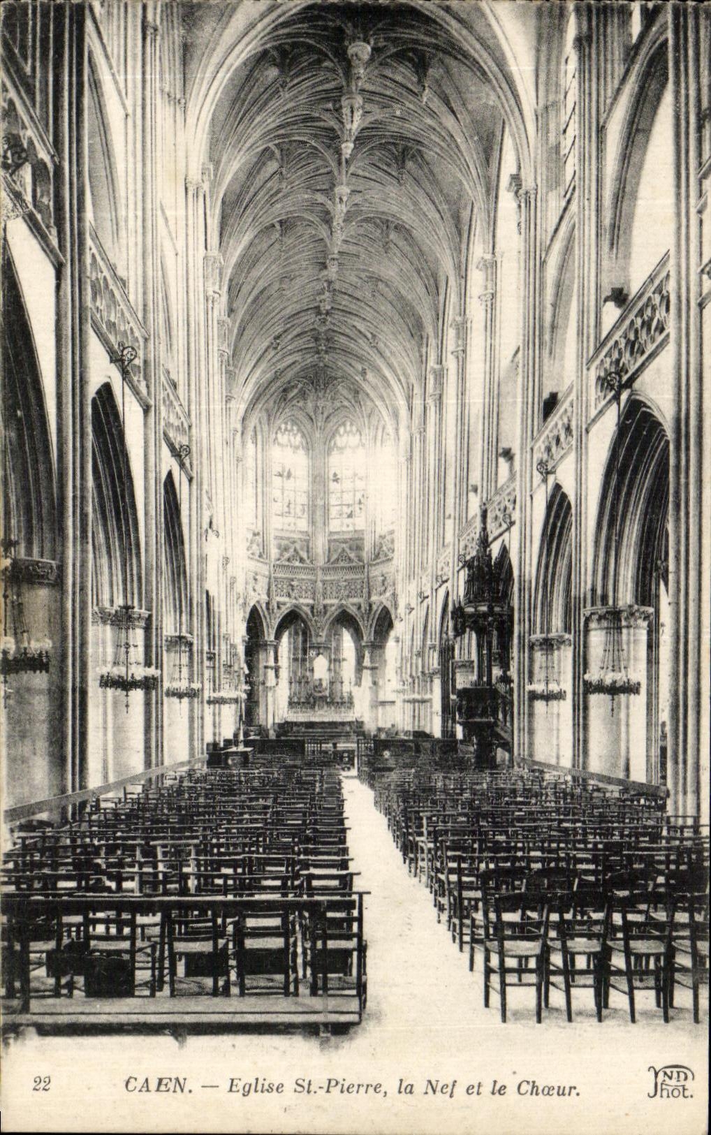 CPA Caen Church St Pierre the Nave And Chorus