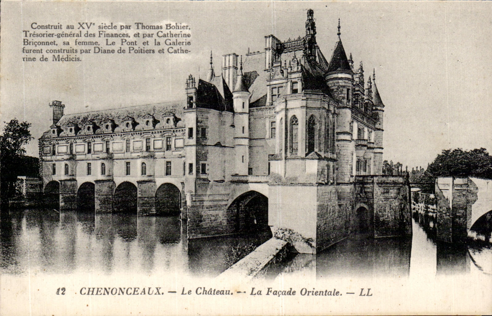 CPA Chenonceax el castillo el ataque frontal del este