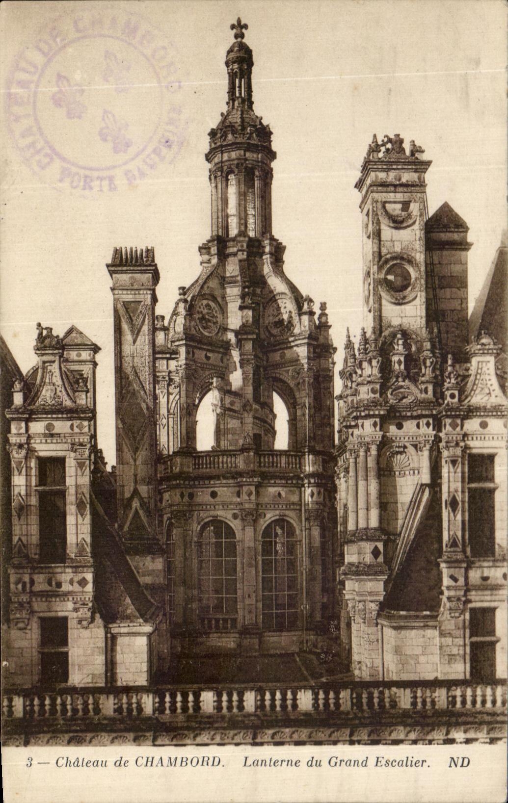 CPA Chateau De chambord Lanterne Du Grand Escalier