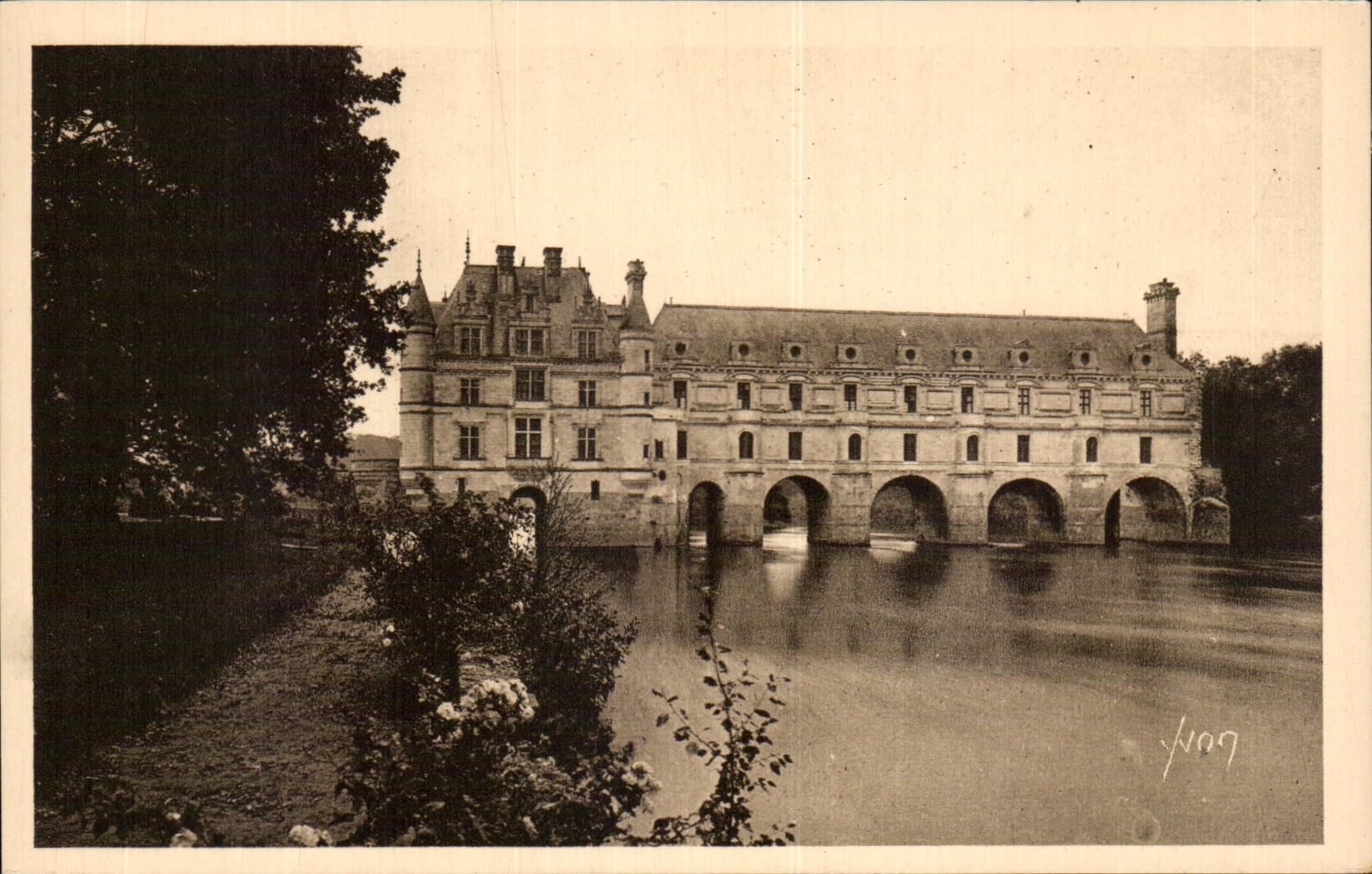 CPA el ataque frontal occidental de Francia Loire ch4ateau Chateau De Chenonceaux del castillo