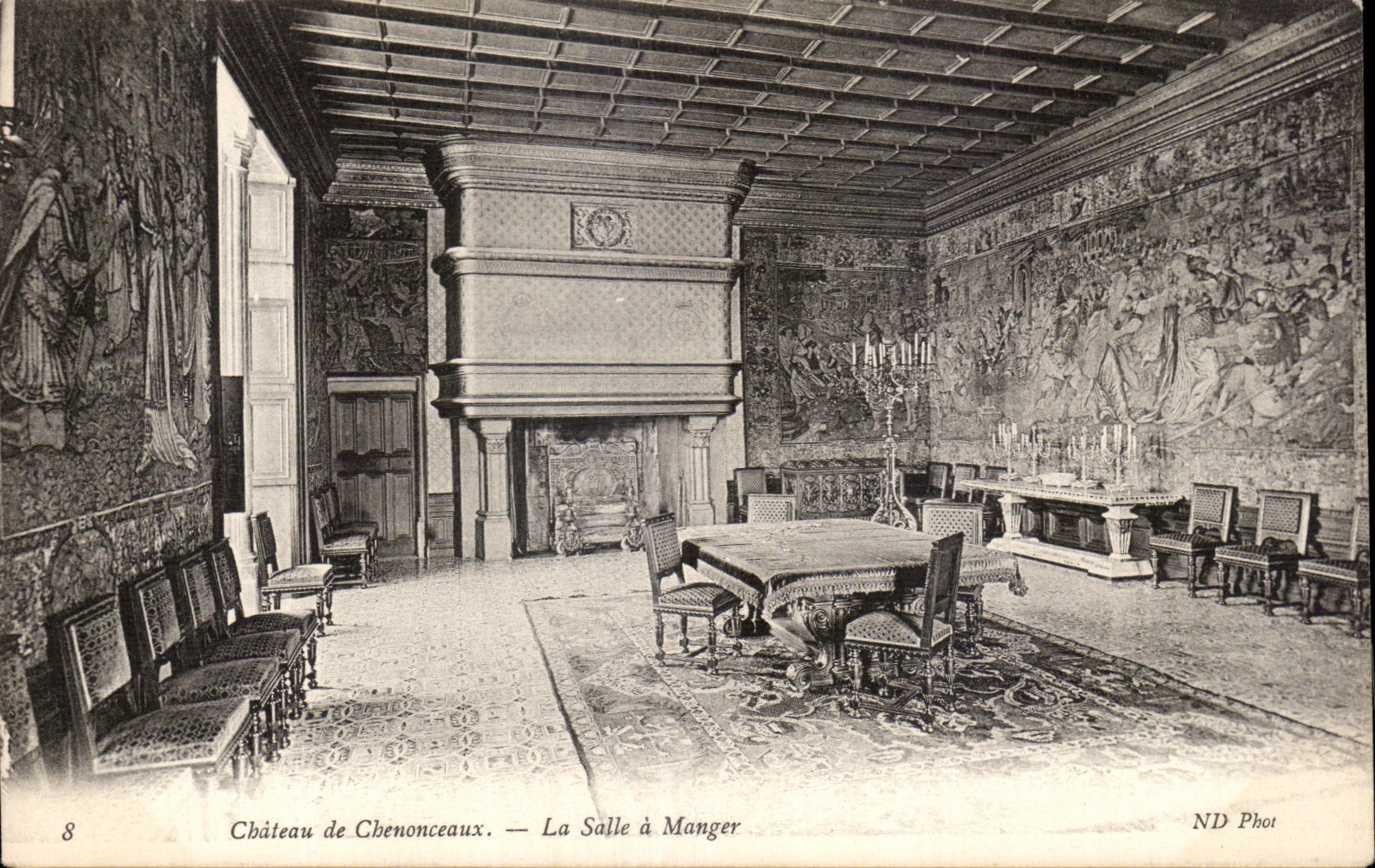 Castillo de CPA del comedor de Chenonceaux