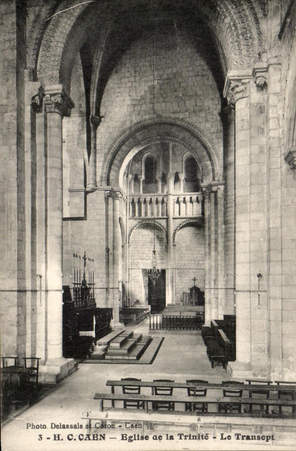 CPA Caen Church of the Trinity the Transept