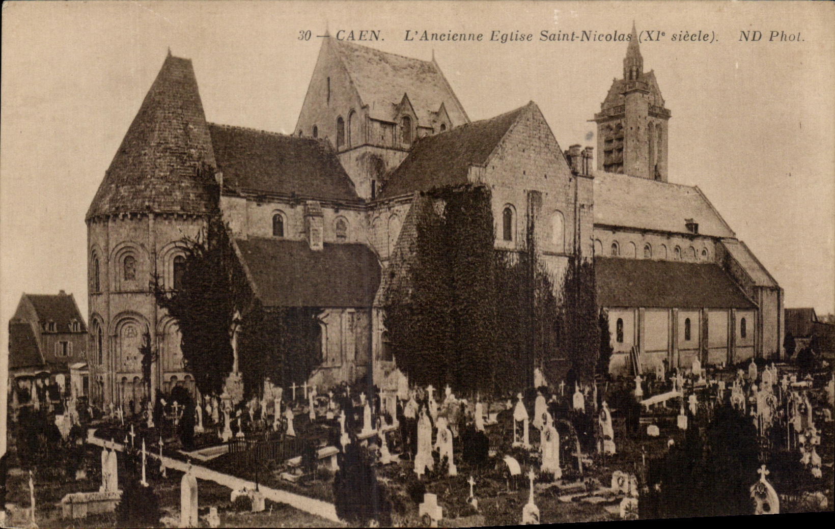 CPA Caen the Old Church Saint Nicolas Cemetery