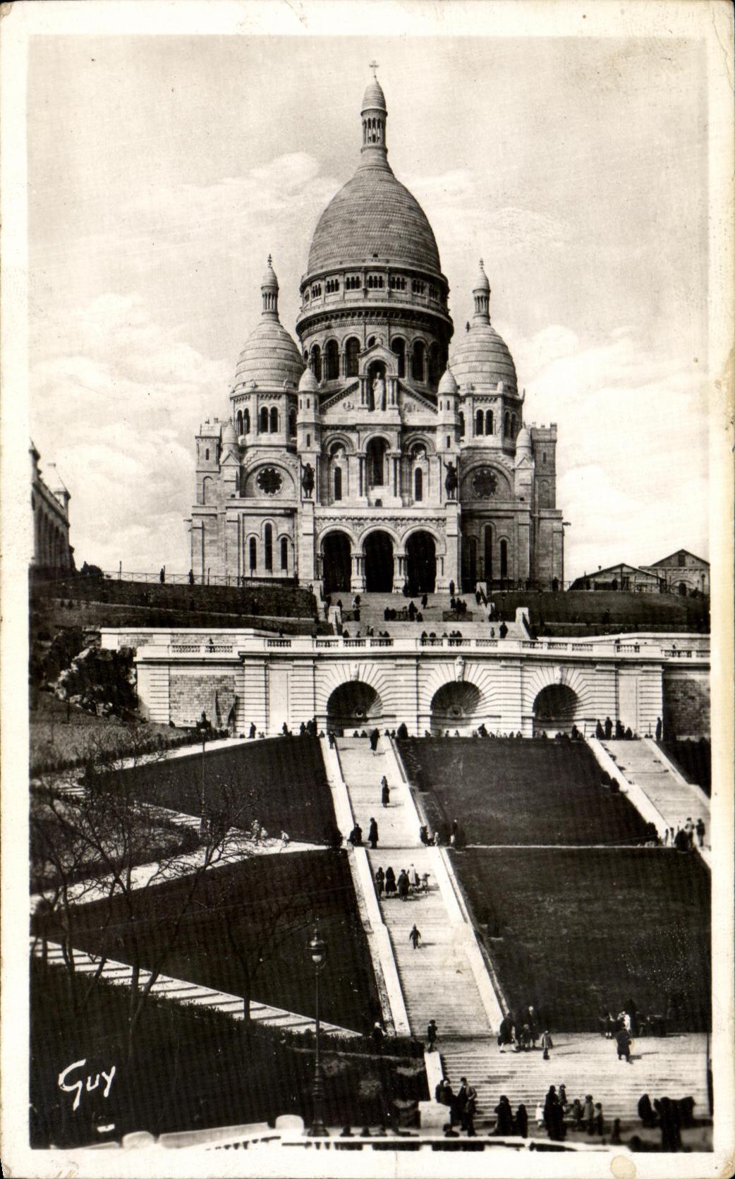 CPA Paris And Its Wonders Basilica Of the Sacring Heart And New Montmartre Gardens