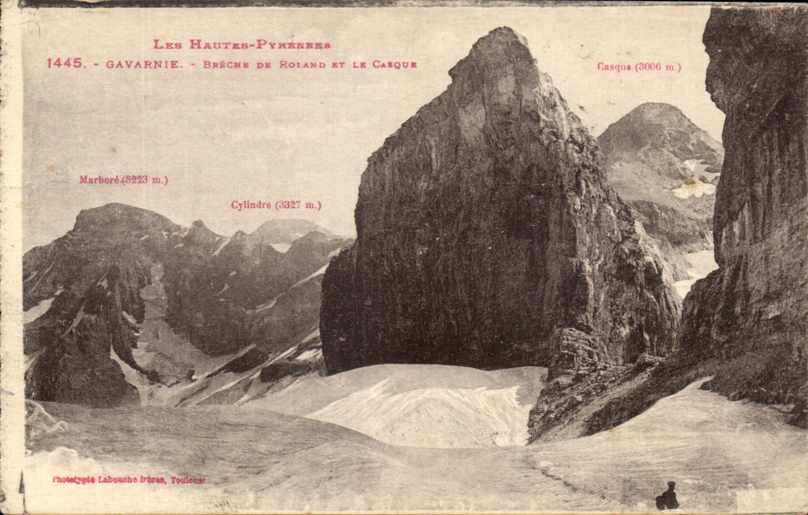 CPA Gavarnie Breche de Roland et le casque 