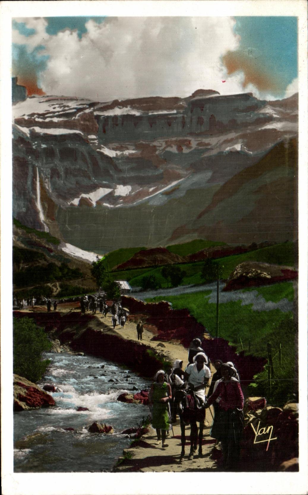 CPA Gavarnie Retour du Cirque Anes