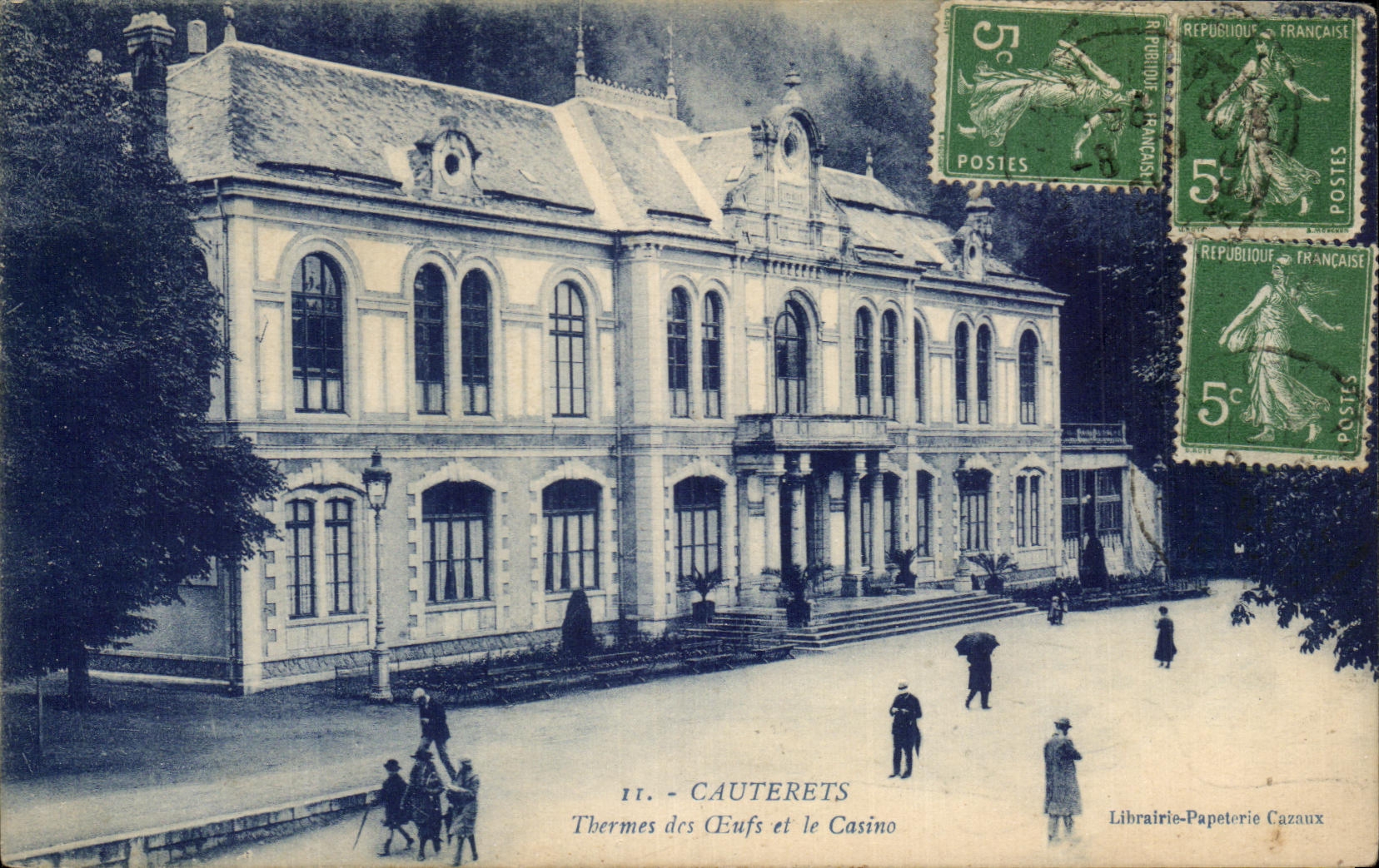 CPA Cauterets Thermal baths of eggs and the casino