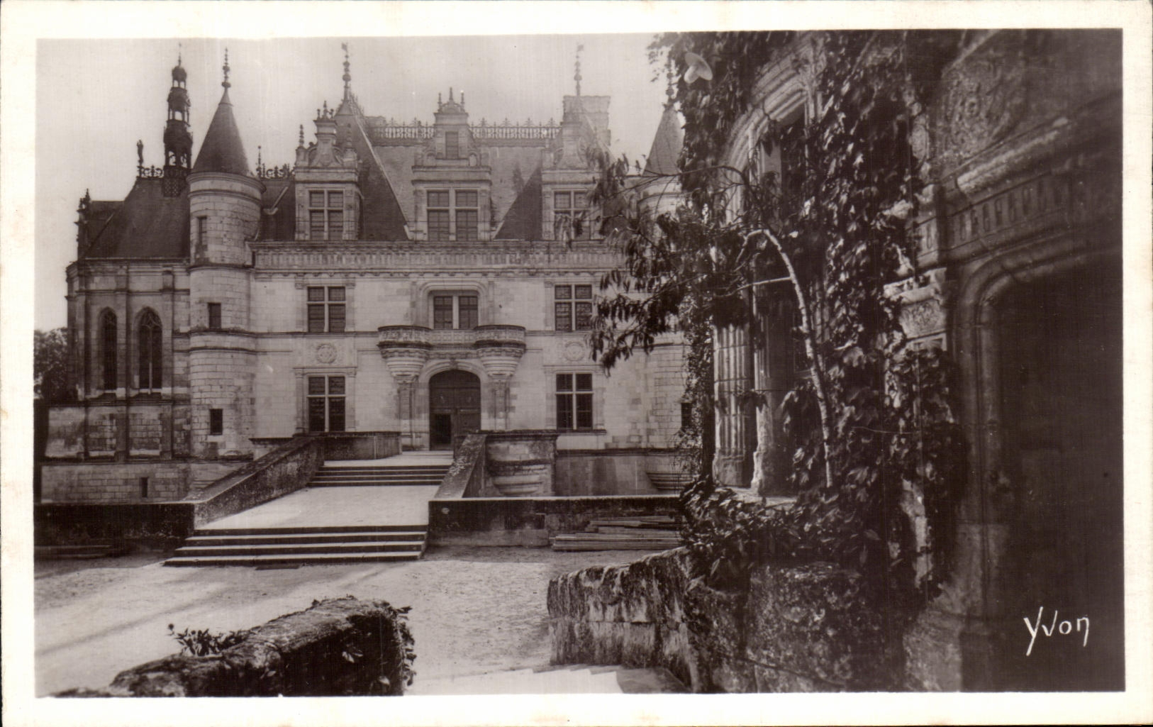 CPA Castle of Chenonceaux Wing Thomas Bohier and detail of the Tower